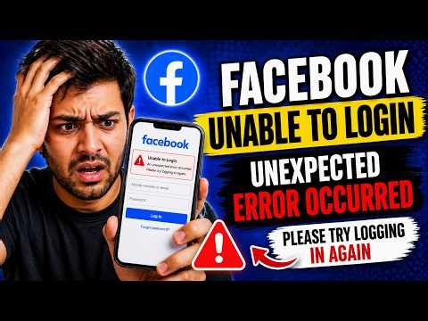 Facebook unable to login | unexpected error occurred please try logging in again