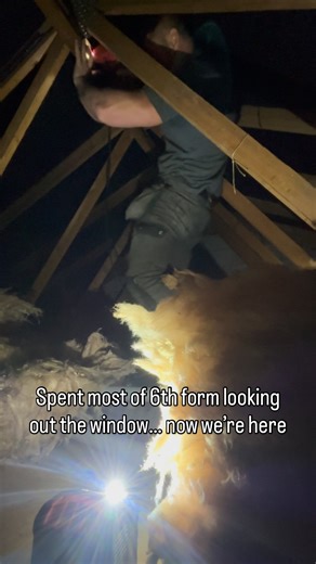 Gethin Williams on Instagram: "It was a great view… The @milwaukeetool cable stapler making life easier clipping in attics, secure, neat and fire rated…"