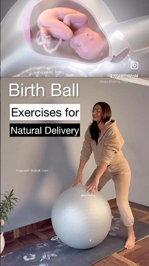 ✨Do Birth Ball Exercises for Natural Delivery & Easy Labor! ✨ #prenatalyoga #pregnancyworkout