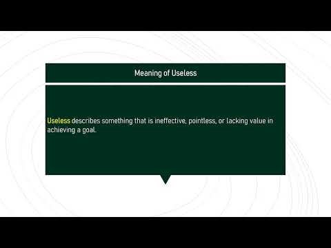 useless # Expand Your English Vocabulary
