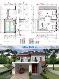 Simple House Design plan #smallhouse #houseplan #housedesign #reelsfbシ #reelsvideoシ #reels #reelsfypシ #reel | HousePlans 3D