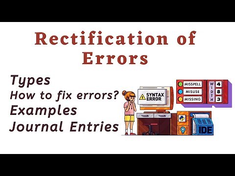 Rectification of errors | types | examples | journal entries