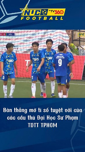 Phải đến những phút cuối, Trường Đại học Sư phạm TDTT TPHCM mới tìm được mành lưới Trường Đại học Cửu Long sau pha chớp cơ hội rất nhanh của Quốc Toàn ở phút 77. 🎥 Các trận đấu VCK NUC 2025 Cúp TV360 được phát sóng trực tiếp trên nảng tảng số TV360! ----***--- 📆 Giải Bóng đá nam sinh viên toàn quốc năm 2025 - Cúp TV360 khởi tranh vòng loại từ ngày 12/10 tại 5 địa điểm (Hà Nội, TPHCM, Huế, Đồng Tháp, Thái Nguyên) 🏠 15 đội bóng xuất sắc cùng đội chủ nhà ĐH Bách khoa Hà Nội tham dự VCK, diễn ra 