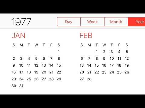 1977 Calendar