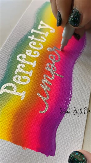 This rainbow lettering turns simple words into art