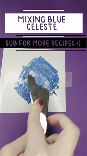 Mixing Blue Celeste Paint | ASMR Paint Mixing #colormixing #paintmixing #shorts