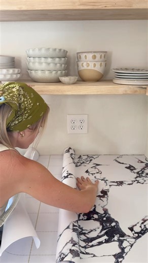 I covered my countertops with THIS… 😳 #calacattaviola #moderncottage
