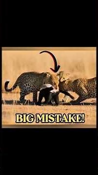 3 Leopards Challenge the King of Toughness… Big Mistake