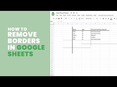 How to Remove Borders in Google Sheets