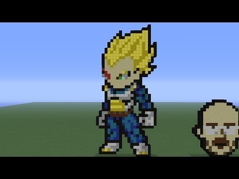 Minecraft Pixel Art: Vegeta tutorial