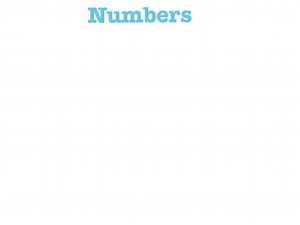NUMBERS!