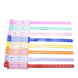 [Hot Item] Writable Hospital Wrist Band Plastic Vinyl Medical Bracelets Disposable Patient Use