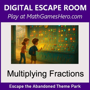 Multiplying Fractions | Digital Math Escape Room Game
