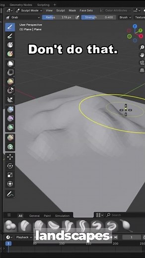 This Modifier Creates Landscapes in Seconds #blenderbeginner #blender #blendertips