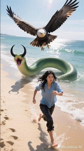 Giant Python Attacks a Girl on a Deserted Island | Part 5 🦅 In the Last Moment, the Eagle Saved Her!