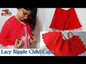 Crochet Your Way To Chic: Lacy Child shawl cape Tutorial #crochetcapes