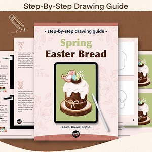 Procreate Easter Bread Tutorial – Step-by-step iPad Drawing Guide PDF   Color Palette | Digital Art for Beginners - Etsy Canada