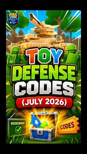 🔥 ALL NEW & WORKING Toy Defense Codes (July 2026) 🎁 #roblox #shorts