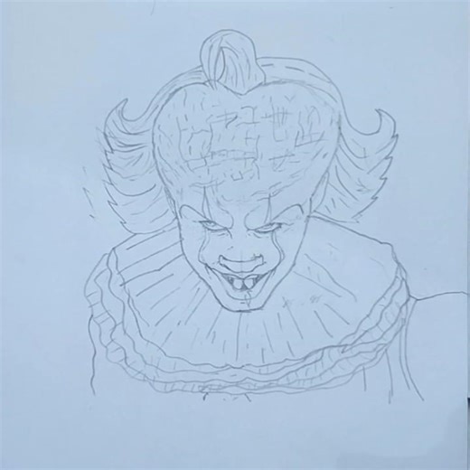 Pennywise Drawing I How To Draw Pennywise | Step By Step | It: Welcome To Derry #drawingtutorial