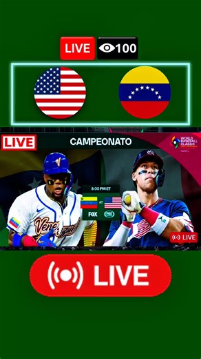 USA vs Venezuela LIVE right now and it's ELECTRIC! ⚾🔥 Don't miss a single pitch - watch the full game LIVE on our site! Link in bio #USAvsVenezuela #TeamUSA #TeamVenezuela #WorldBaseballClassic #WBC2026 #BaseballLive #BaseballTonight #StreamingNow #LiveBaseball #BaseballFans #WBCBaseball #InternationalBaseball #WatchLive #LinkInBio ⚾🇺🇸🇻🇪 .