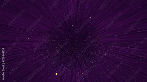 An abstract purple backdrop with radiant lines composed of small white dots, creating a mesmerizing visual display