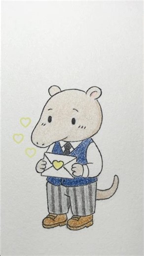 Kibi from BEASTARS Says “Have a Nice Day!” 💌 | Cute Fan Art Drawing #shorts #beastars