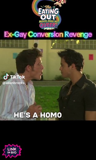 In this scene from Eating Out 2: Sloppy Seconds, Kyle and his friends plot a takedown of the anti-LGBTQ group on campus that is spreading homophobia. Kyle starts with fellow “Ex-Gay” (and hot hookup) Octavio… Jim Verraros plays Kyle, Adrian Quinonez is Octavio and Brett Chukerman is Marc. Tap my profile to see more of the Eating Out films, my stop-motion animated queer comedy Rick & Steve: the Happiest Gay Couple in All the World, and check out the adorable merch! If you’re queer, Filipino, Asia