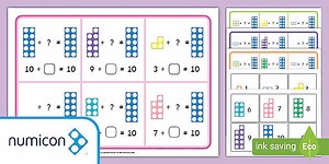 Numicon Shapes: Number Bonds of 10 Bingo