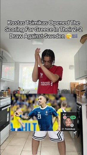 Tsimikas Scored For Greece Against Sweden 😮‍💨🇬🇷 #fyp #camedp #liverpool #tsimikas #greece #lfc