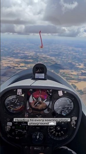Glider Soaring with Thermals | Sailplane Flight Under Cloud Streets
