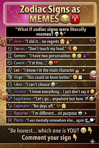 Zodiac Signs as Memes 😂♈️ (Too Accurate) #shorts