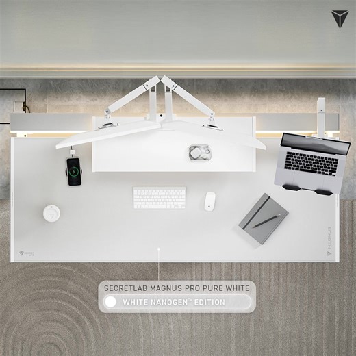 511K views · 349 reactions | Get rid of cable mess — and customize your desk to fit you. Find the perfect height for every task with the Secretlab MAGNUS Pro Sit-to-Stand Metal Desk, available in Black and Pure White. Then take it up a notch with all-new MAGPAD™ Desk Mats in White NanoGen™, Black Suede, and Pastel Pink. | Secretlab | Facebook