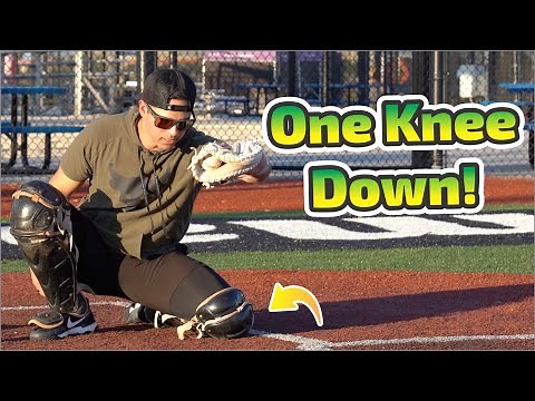 One Knee Down Catching Technique! (AND The Fruit Ninja Catching Drill) ft. Pro Catcher Leo Rojas!