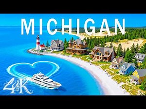 Michigan 4K 🇺🇸 | Great Lakes Paradise, Crystal Shores & Scenic Summer Vibes | Deep House 2026