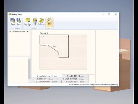 Nesting layout and CNC generation