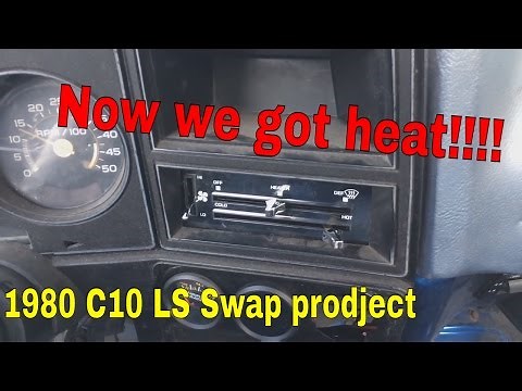 1980 chevrolet C10 LS swap project. Heater control installed