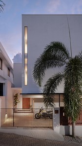 Built on a tight 4-cent corner plot in Kochi, this residence is a response to extreme spatial constraints and local setback regulations. With only a narrow footprint to work with, the design team saw an opportunity—not a limitation—to explore how tropical modernism could thrive in dense urban conditions. Completed in just 9 months, the two-storey home maximizes space through vertical layering and strategic cantilevers that reclaim volume lost to setbacks. Floating upper floors lighten the base a