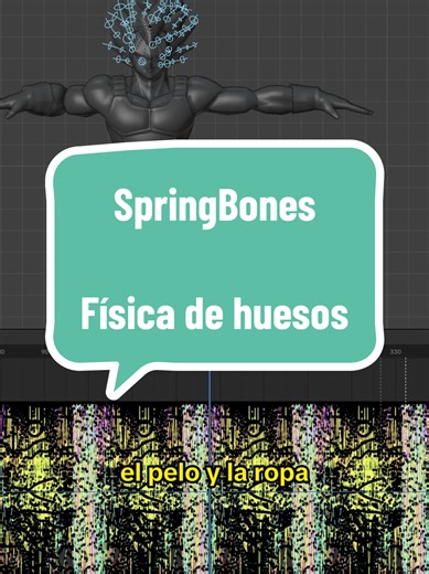 Así ánimo el pelo y la ropa. Fácil! #animacion #tutorial #blender #animation #physics
