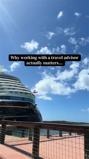 One thing I always want my clients to know — I’m not just booking trips from behind a computer. I’m out here experiencing it too. This week I’m sailing on the brand new Disney Destiny, touring the ship, attending agency training, and learning the little details that make a huge difference when planning a trip. Things like which restaurants book fastest, the best nursery times, where the quiet spots on the ship are, and what’s actually worth your money onboard. When you work with a travel advisor