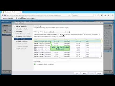 Creating a VM on a VxRail Appliance using the vSphere Web Client