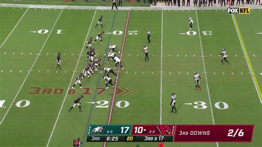 Rondale Moore outruns the Eagles D for long third-down conversion