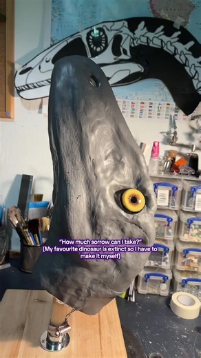 Clay Deinonychus Head Sculpture Progress