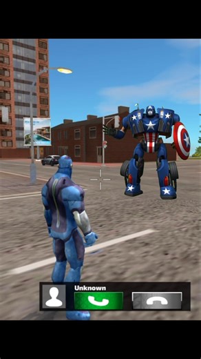 Rope Hero Laya Captain America Ka Transformer Car