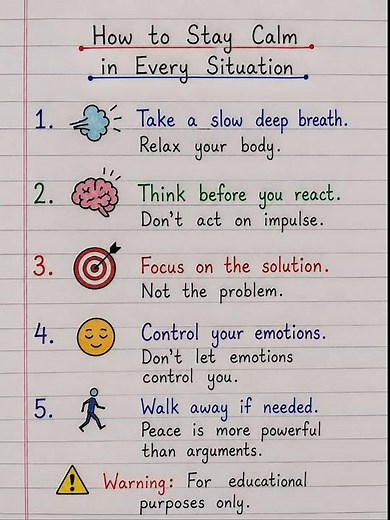 How to Stay Calm in Every Situation 🧠 | 5 Psychology Tips #shorts