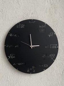 Mathematics Metal Wall Clock Unique Math Equation Timepiece - Etsy