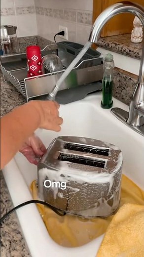 Correct way to clean your toaster😭