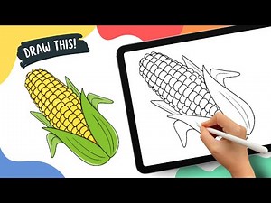 Corn – Easy Cartoon Drawing Tutorial