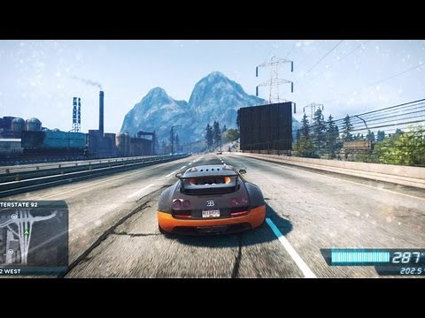 NFS Most Wanted 2 Bugatti Veyron 395km/h