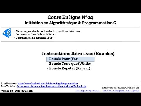 04 - Cours 04 : Instructions itératives (Partie 1 : La boucle Pour)