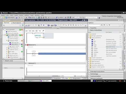 Tia Portal timer operation full class